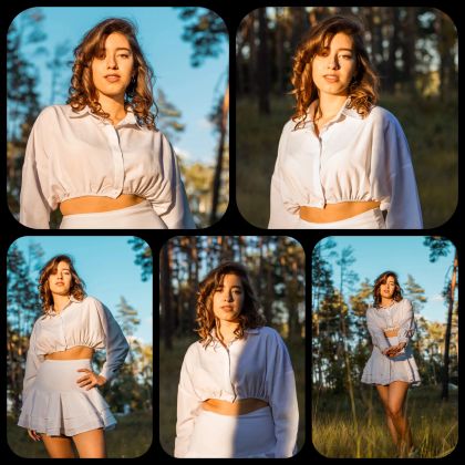 Фотограф в процессе съемки портретной серии