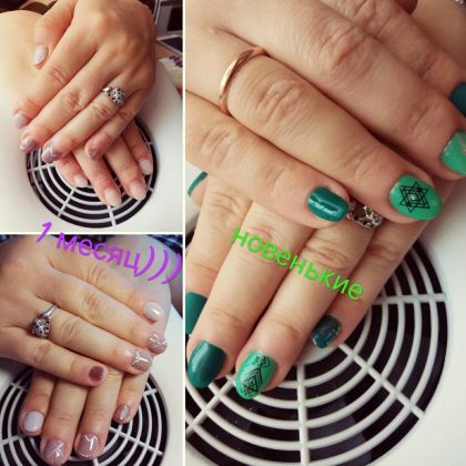 Носка ногтей месяц,новые ногти)))(маникюр+покрытие биогелем+гель-лак)