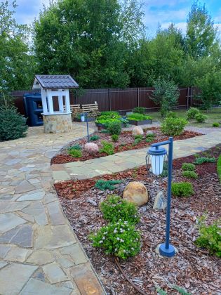 Ландшафтное освещение и озеленение