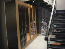 Шкаф в холл по индивидуальному проекту. Изготовлен из МДФ. 3 D панели в раме из натурального дуба.