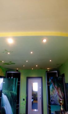 Монтаж точечных светильников в гипсокартонный потолок