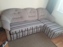 Перетяжка углового дивана без замены наполнителя