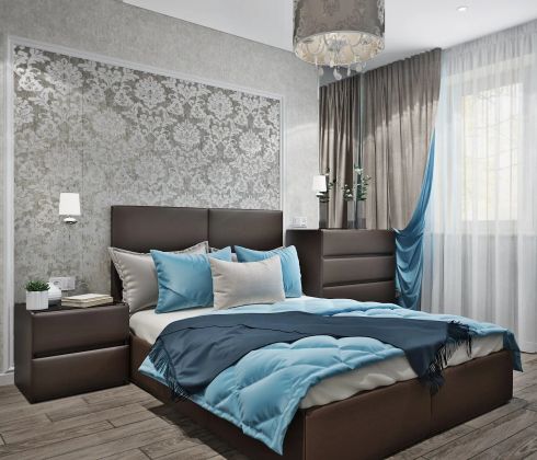 Дизайн-проект спальни в стиле современная-классика