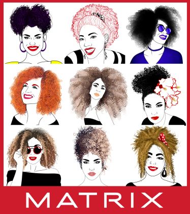 Иллюстрации для оформления соц сетей косметической фирмы "MATRIX"