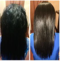 Выпрямление волос кератином