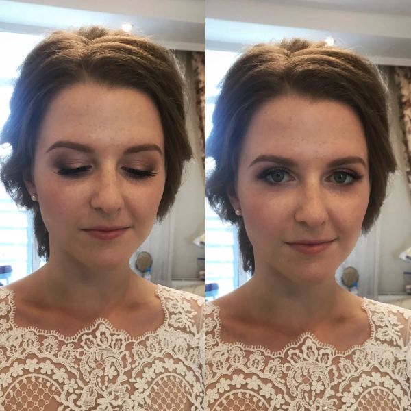 Свадебный образ: нежный свадебный макияж + греческая коса