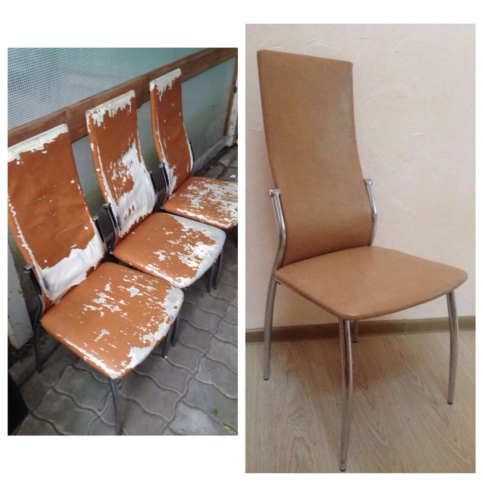 реставрация стульев из экокожи