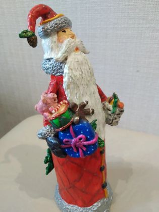 Дед Мороз (полимерная глина, акриловые краски) 