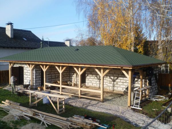 беседка с подсобным помещением