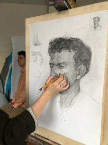 Подготовка к экзаменам в МГАХИ им.В.И.Сурикова. Рисунок, портрет.