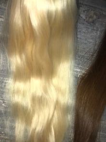 Осветление среза детских волос в чистый блонд без потери качества волос