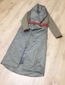 Комбинированное пальто на тонком утеплителе