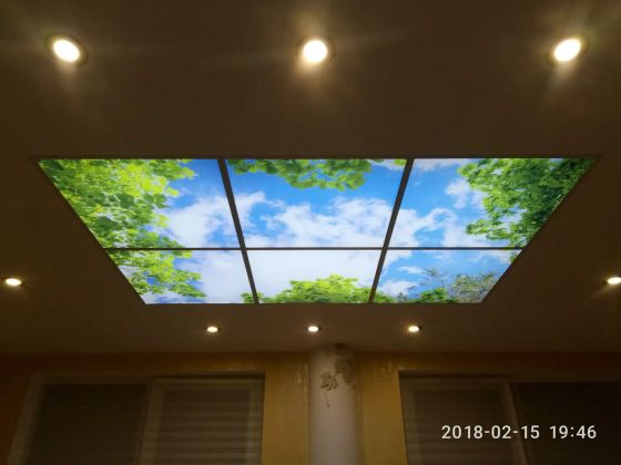 Витражный стеклянный потолок