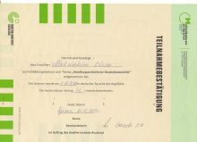 Удостоверение о прохождении курсов повышения квалификации в Немецком культурном центре им. Гете (Goethe-Institut)