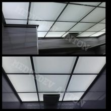 Подвесной потолок с акриловыми панелями и скрытой подсветкой (санузлы)