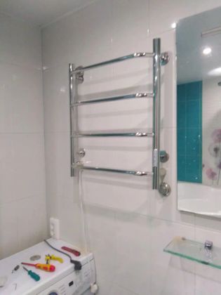 Замена электрического полотенцесушителя 