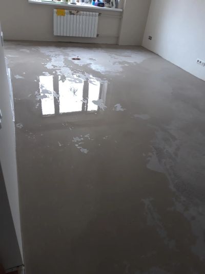 Устранение неровностей наливным полом Vetonit 3000