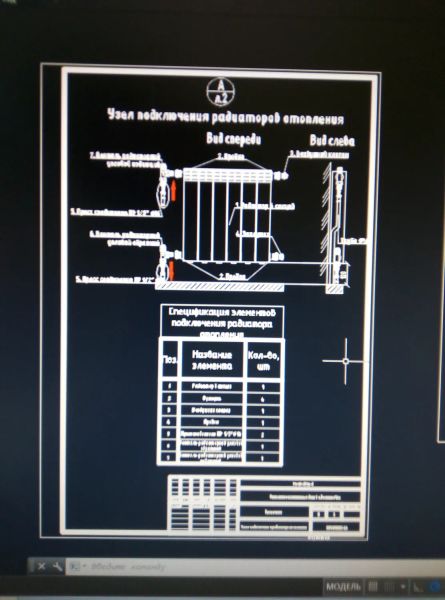 Схема подключения радиатора