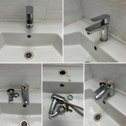 Замена смесителя на гибкой подводке в ванной комнате (монтаж/демонтаж) 