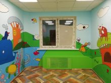 Оформление комнаты в детском развлекательном центре. 