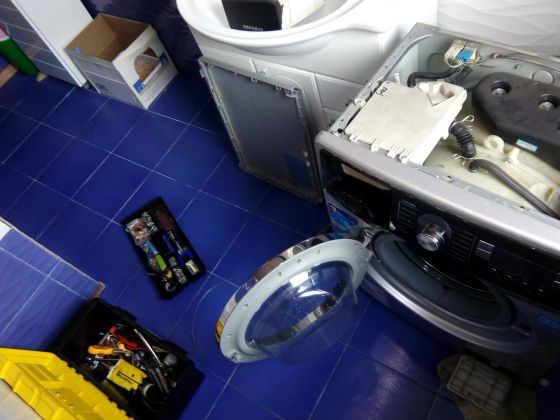 замена манжеты люка стиральной машины
