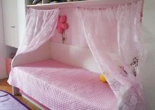 Комната принцессы – покрывала, подушки и занавеска-балдахин