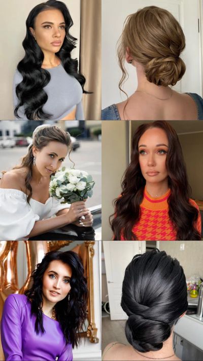 Группа парикмахеров за работой, создающих стильные прически.