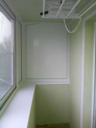 Внутряняя отделка п-образного балкона
